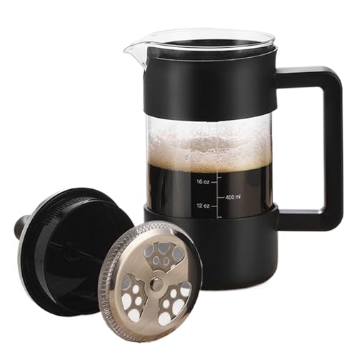 Générique Französische Kaffeebereiter, 1 l, hitzebeständig, tropffrei, Zubereitung von kaltem Kaffee und Aufgüssen für Camping, Küche, Wohnzimmer, Partys