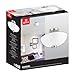 Globe Electric 63357 2-Light Semi-Flush Mount Ceiling Light, Brushed Nickel, Chrome Accents, Frosted Glass Shade, Lighting for Kitchen, Bathroom, Bedroom, or Dining Room, Home Decor