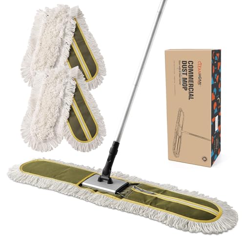 CLEANHOME 36' Commercial Dust Mops for Floor Cleaning Heavy Duty Floor Duster Mop with Long Handle...