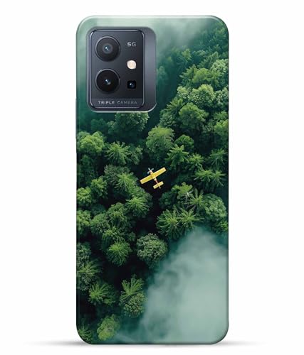 Image of Aeroplane Travel World Printed Hard Back Case Cover & Compatible for Vivo T1 5G | Vivo Y75 5G | Vivo iQOO Z6 5G (Multicolor) - D1805