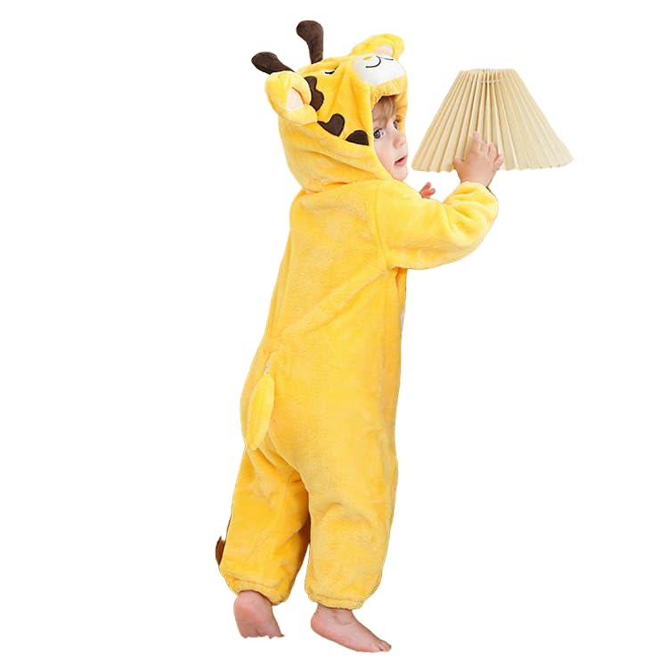 GenericCute Baby Animal Hooded Rompers Premium Ultra soft microfiber for baby girl & boy (6-18 months) Winter Cosplay Jumpsuit - 5 options