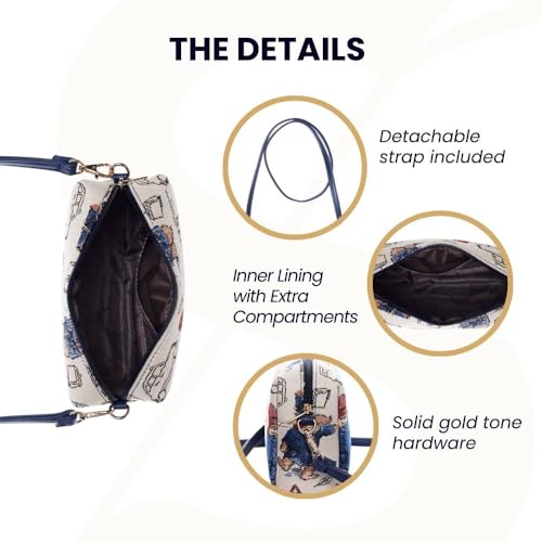 Signare Tapestry Women Fashion Travel Hip Cross Body Bag Paddington Bear Design (HPBG-PADD)4