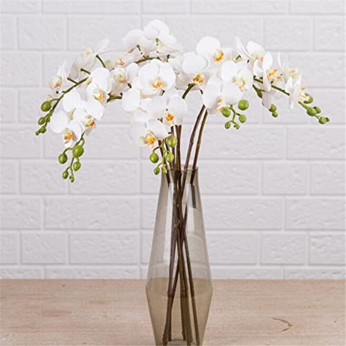 Kunstmatige Latex Butterfly Orchideebloemen 7 Heads Goede Phalaenopsis Orchid 25" for Wedding Decoratieve Flower Gedroogd Bloemboeket (Color : Pink) - Afbeelding 8