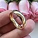 TUTISS 6mm Gold Tungsten Rings for Men Women Engagement Wedding Bands Domed Polished Comfort Fit Size 7