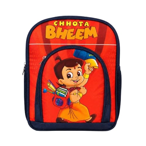 Kids School Backpack, Red and Navy Blue, Cartoon Print, Lightweight with Adjustable Shoulder Straps-image-18