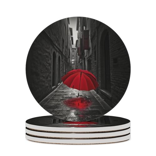 Lot de 4 dessous de verre céramique liège cadeau maison