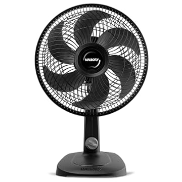 Ventilador de Mesa Mallory Turbo Compact 30 cm, Silencioso, Hélice de 6 pás, Grade Especial em Sistema TS, Máxima Vazão e Mínimo Ruído - 220V