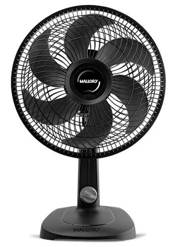 Ventilador de Mesa Mallory Turbo Compact 30 cm, Silencioso, Hélic...