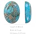 SUNYIK Sea Blue Oval Stone Cabochons Flatback Semi-precious CAB for Jewelry Making,Sea Sediment Jasper,18x25mm,Pack of 10