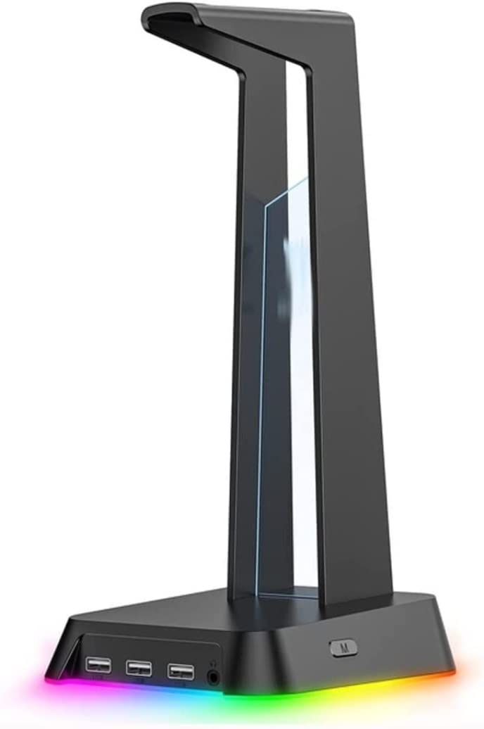 supporto per cuffie, Cuffie for computer da gioco RGB Supporto for display tavolo(Black)