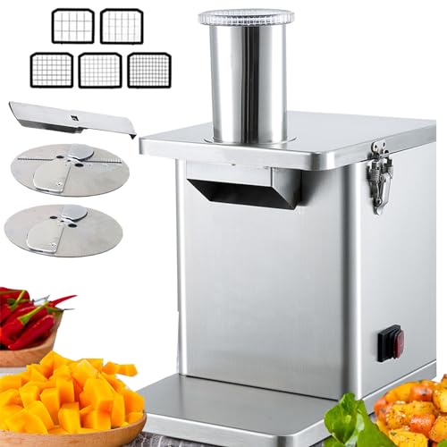 Cortadora eléctrica comercial de vegetales y frutas 3 en 1 acero inoxidable