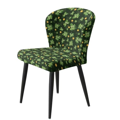 Image of Lucky Clover Bar Stools Set of 4 Height Counter Bar Stools for Slip Resistant Seat Covers Swivel Adjustable Stool Chair for Home Kitchen Island