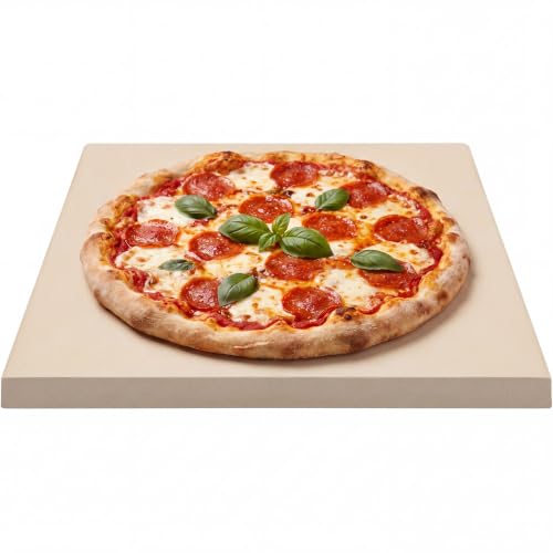 Sunnychicc 16 x 16 Inch Square Cordierite Pizza Stone for Oven Grill