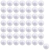 50 Pcs White Foam Balls, Kissbuty 20mm (0.79 inch) Craft Foam Balls Polystyrene Craft Balls Art Decoration Styrofoam Balls for DIY Art Craft, School Projects and Party Decorations