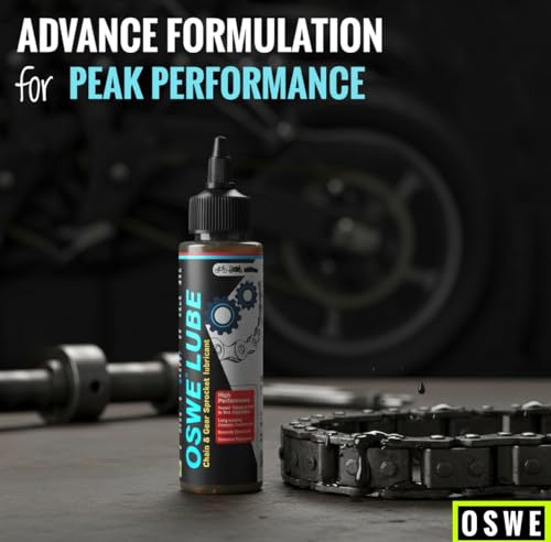 Image of Lube Bike Chain Lubricant 115ml | Long-Lasting Wet Chain Oil for All Weather & Terrain | Smooth, Silent Friction-less Bicycle Bike Chain Lube | Drip Squeeze Bottle