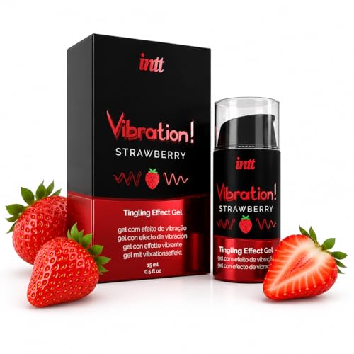 Lubricante Gel Vibrador Fresa 15ml – Gel Estimulante Líquido, Aroma y Sabor a Fresa, Besable, Efecto Sensitivo, Fácil Aplicación, Práctico Dosificador