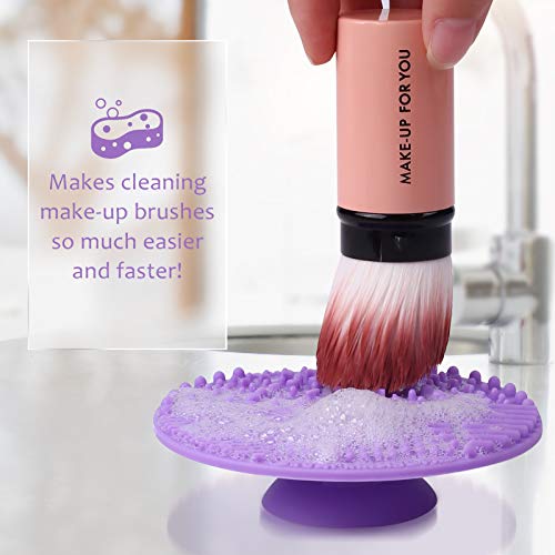 image for Norate Stocking Stuffer for Women, Brush Cleaning Mat Silicone Makeup 