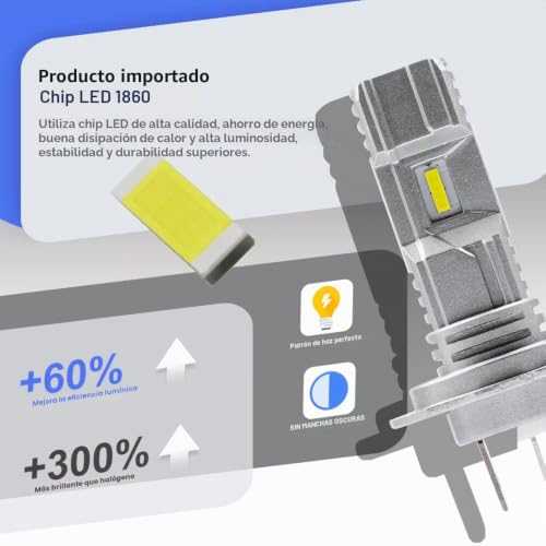 Faro LED H7 6000K blanco bombillas para Citroen C1 C3 C4 C5 DS3 DS4 DS5 3