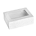 Hammont Window Box with Six Sections - 6 Pack - 7”x5”x2.5” - Silver Colored Versatile Bakery Boxes Perfect for sharing Snacks and Cookies | 6 Insert Sections Gift Boxes