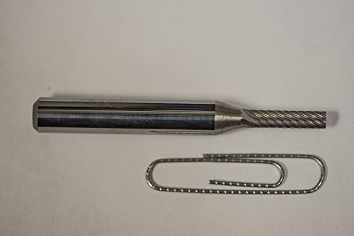 Fresa de carburo sólido cilíndrica 1/8 pulg miniatura 4