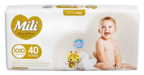 Mili Fralda Love&Care Mega Xxg - 40 Unidades Mili Fralda Love&Care Mega Xxg - 40 Unidades