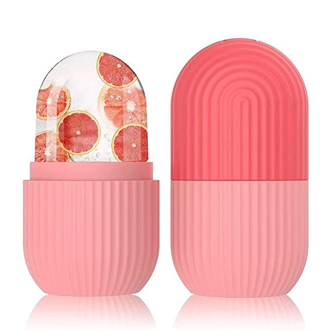 BERO Ice Roller for Face & Eye Reusable Face Rollers Facial Roller Massager Silicone Ice Cube Massager for Brightening Skin Removing Puffiness Skin