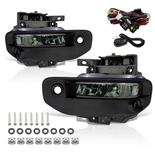 VPIMOZO LED Fog light Compatible with 2019-2022 2019 2020 2021 2022 Dodge Ram 1500 Bumper Driving Fog Lamps Accessories with Smoke Lens+Wire Harness fog lights assembly OEM Number 68273292AA