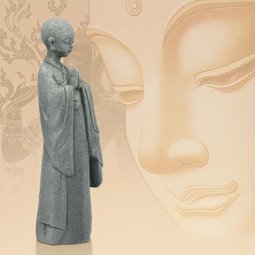 Estatua Buda de Piedra Meditación 5.3 Pulgadas miniatura 7