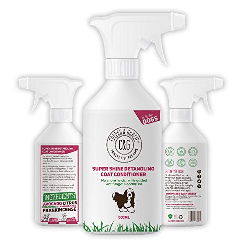 C&G Spray para Perros Detangler | Cruelty Free Leave In Conditioner Spray For De Matting Dogs | Leaves Fur Tangle Free | Fórmula de Aseo Profesional (500 ML)