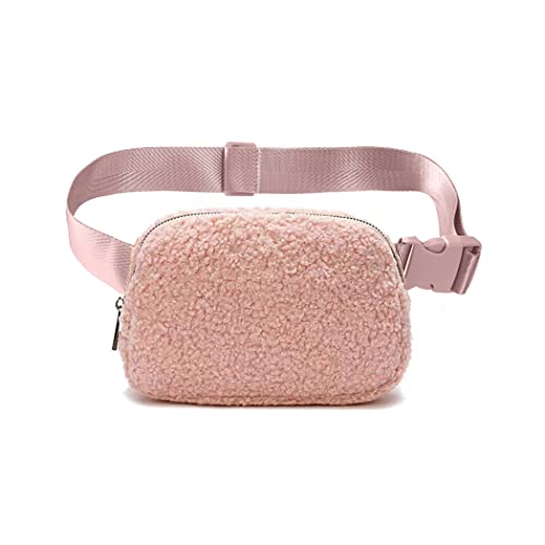 Athletica Everywhere Fleece Belt Bag,Crossbody Bag Fanny Pack for Women,Cute Mini Everywhere Bum Hip Waist Pack,Gold Buckle Dupes