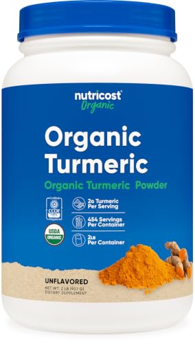 Image of Nutricost Organic Turmeric Root Powder 2 LB, Certified USDA Organic