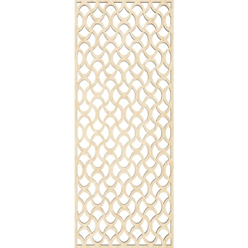 Image of Resort Decorative Pierced Fretwork Wood Wall Panels, 9 3 /8 inchW x 24 3 /8 inchH x 3 /8 inchT, Birch