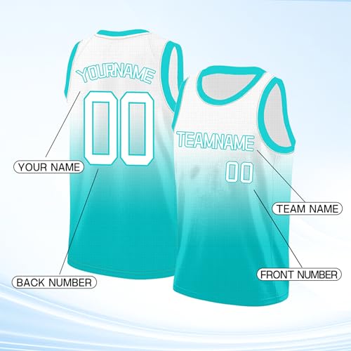 Image of Custom Basketball Jersey for Men - Personalized Name & Number, Embroidered or Printed, Athletic Shirt for Kids, Boys & Youth