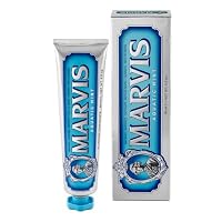 Marvis Aquatic Mint Toothpaste, 1 x 85 ml | Helps Remove Plaque, Promotes Healthy Gums, Prevents Tooth Decay, Long-Lasting Freshness, Sensational Flavour, For Adults
