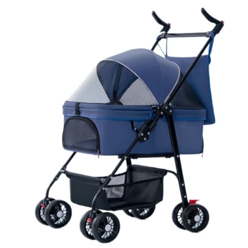 ペット用ベビーカー ペット用ベビーカー 小型ペット、犬、猫の外出用ベビーカー、軽量、取り外し可能、折りたたみ可能 犬 ベビーカー(L)