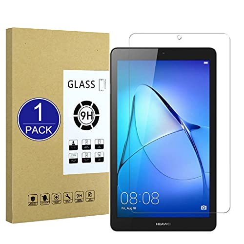 X-Dision Compatible con Protector de Pantalla Huawei MediaPad T3 7.0,Película Protectora 2.5D[Dureza 9H,Compatible con Estuches,A prueba Roturas] Premium Película Vidrio Templado