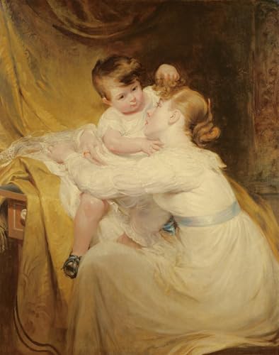 Affiche vintage portrait de Mme De Wint pour déco chambre cocooning