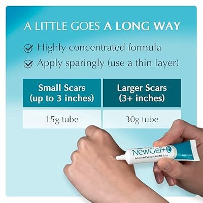 NewGel Plus Scar Gel by MyNewGel Advanced Professional Silicone Treatment for Old and New Scars w Vitamin E, High-Potency for Surgery, Keloids, Burns, and Facial Blemish Scars (30 Grams) - 1 oz