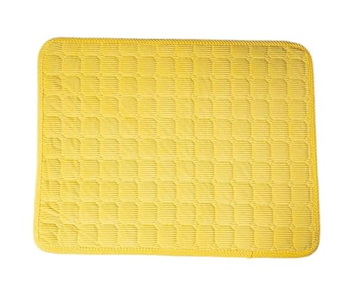 Lit pour chien et chat isolant contre le carrelage froid grand tapis jaune - 2