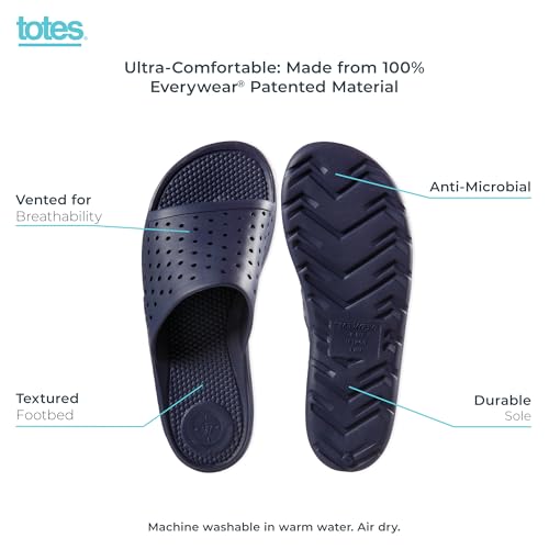 totes Kid's Everywear Ara Slide Sandal: Boy's and Girl's Vented Lightweight and Springy Design, All-Day comfort with a Flexible Waterproof Footbed, Durable Scuff Resistants, Perfect for the Summer2
