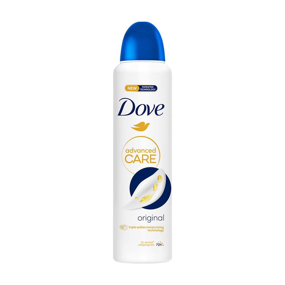 Dove Advanced Care Original Deodorant for Women | 72H Odour Protection | 0% Alcohol | Triple Moisturising Technology | 250 ML