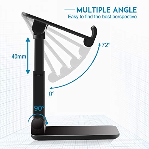 Elimoons 2Pack Cell Phone Stand For Desk, Portable Foldable Cell Phone Holder Adjustable Height And Angle Phone Holder Desktop Sturdy Stand Compatible With Smartphone/Switch/Iphone/Ipad/Tablet（4"-11"） #TOP2
