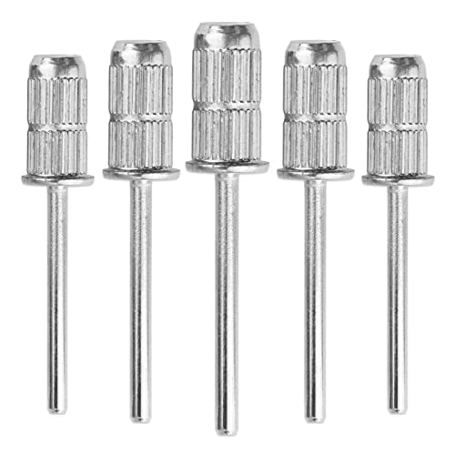 PANA 3/32” Standard Mandrel E-File Nail Drill Bits for Sanding Band and Manicure, Acrylics, and Gel Nails (Color: Silver, Quantity: 5 Pieces)
