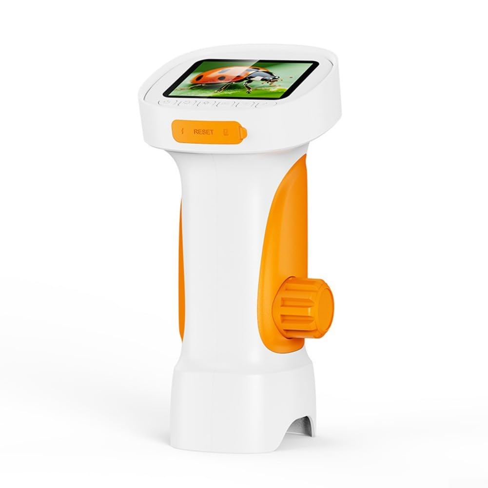 4K Digital-Mikroskop, 1000-fache Vergrößerung, tragbares Discovery-Miniskop mit 6,1 cm IPS-Bildschirm, 8 LED-Leuchten für Outdoor-Bildung, 395 blau