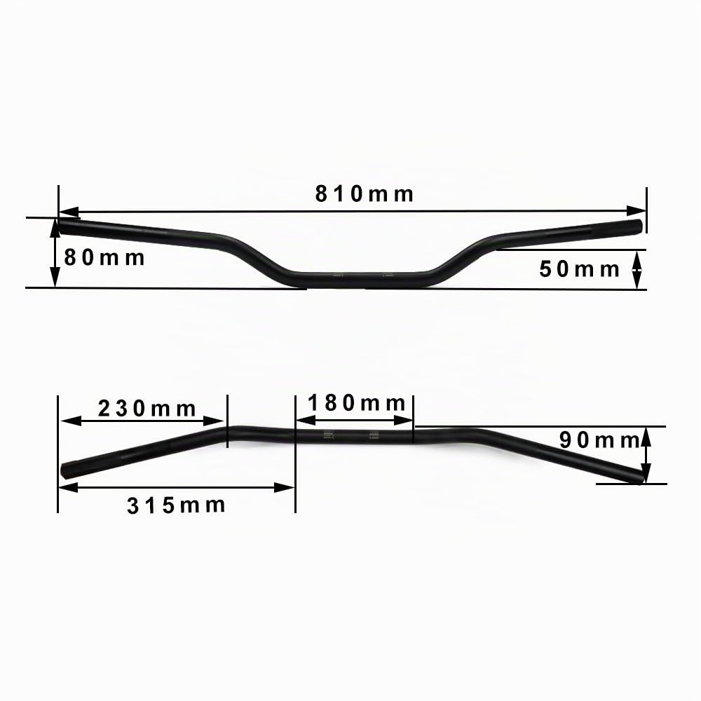 Guidon de moto 7/8"22mm Guidon universel pour MT-09 YZ250F YZ125 YZ450F WR125 XT250R YZ85 Dirt Bike ATV Motocross Enduro Bleu.