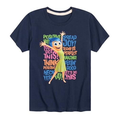 Disney Inside Out 2 - Joy Positive Words - Youth and Toddler Short Sleeve T-Shirt