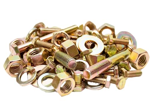 3765 Piece Grade 8 USS Nut Bolt Washer Assortment, Hex Head Cap Screws, Flat and Lock Washers Coarse Thread