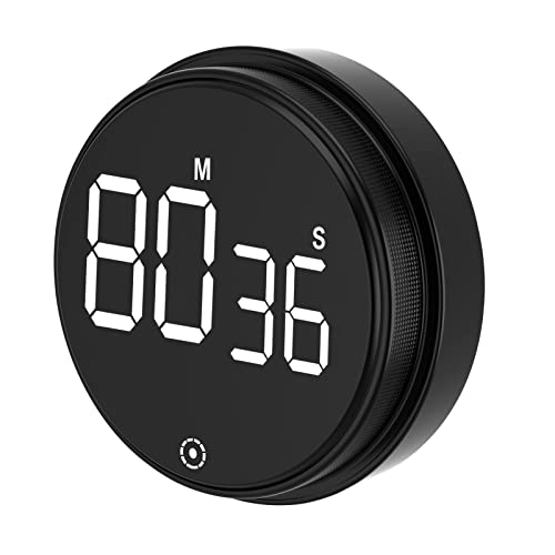 Minuteur de cuisine magnétique - Minuteur numérique pour œufs à la cuisson, écran LCD avec 3 niveaux de volume pour la cuisine, la salle de gym Cover