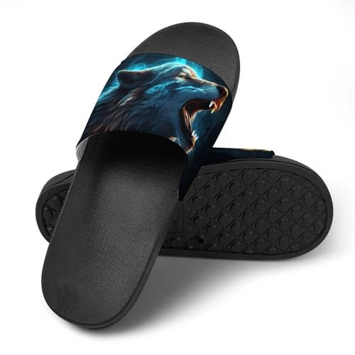 Howling Wolf House Sandals Non-Slip Bathroom Slippers Beach Summer Shoes for Men Women4