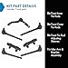 TRQ Front Steering Kit Idler Arm & Bracket Assembly Tie Rod Tie Rod Adjusting Sleeve Compatible with 1996-2005 Chevrolet Blazer 1996-2003 S10 1996-2001 GMC Jimmy Sonoma 1996-2000 Isuzu Hombre